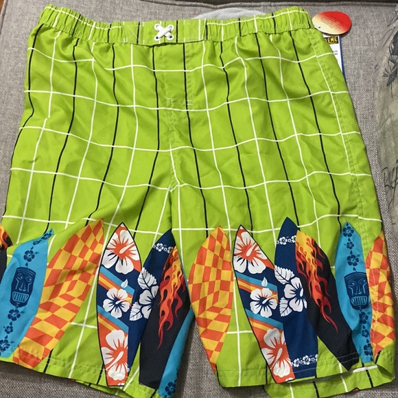 Boys iXtreme Swim Trunks Size 18 UV Protection Lime NWT - Picture 1 of 3